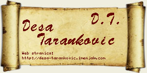 Desa Taranković vizit kartica